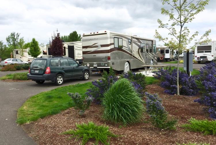 Site B02 at Jackson County RV Park in Medford, Oregon